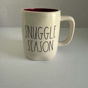 Rae Dunn “Snuggle Season” Burgundy Inside Coffee Hot Chocolate 20 oz Mug Artisan